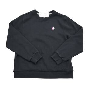 Volcom Sweater Boys L Black Crew Neck Long Sleeve Banded Cuffs Pullover Top